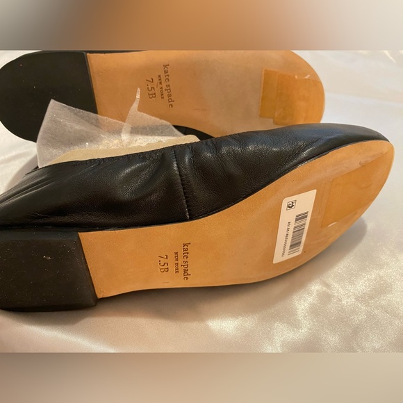 Kate Spade Ankle Chain Strap Crush Ballet Flats in Black Size 7.5B - Picture 5 of 15